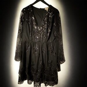Plus Size Black Sequin Dress‎ A Beautiful Soul
